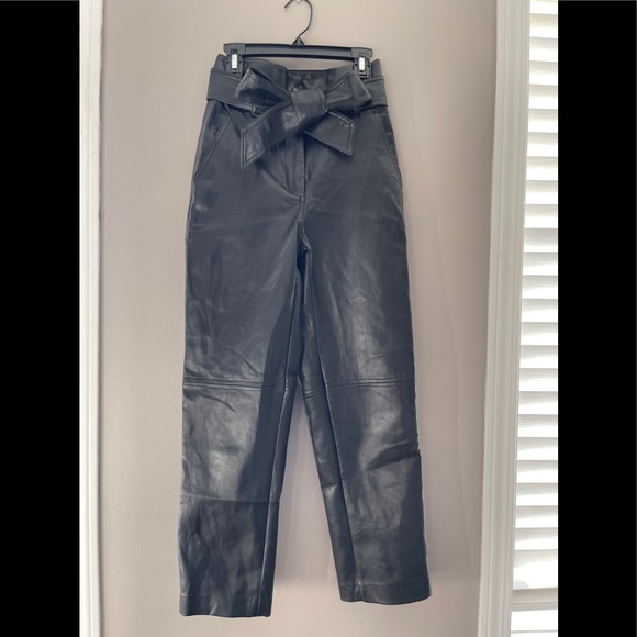 Leather Tie Front Pant - Picture 1 of 2